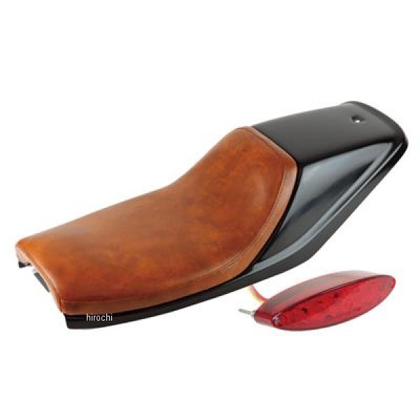 FTシートKIT TW200、TW225 ブラウン/プレーン LEDオーバルテール