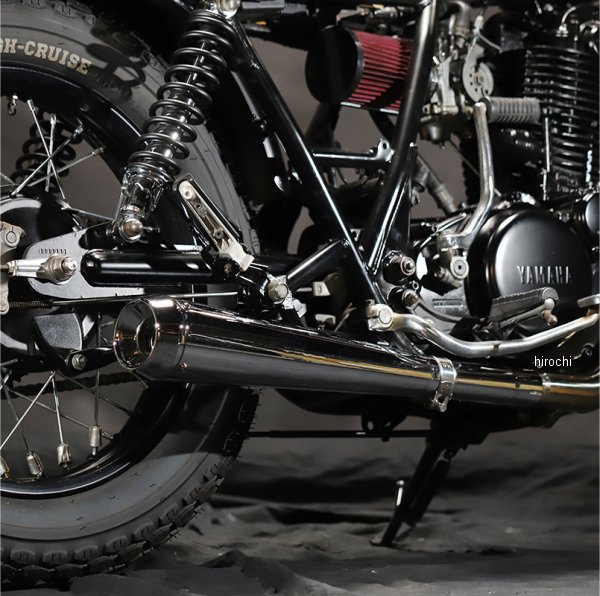 スリップオンマフラー SHORT CONE MEGAPHONE MUFFLER SR400、SR500 クローム