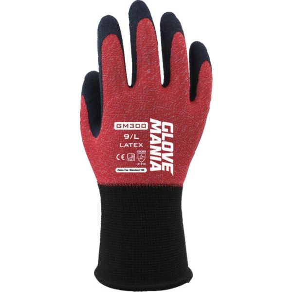 GM300RL 680-8926  GM300 グローブマニア ラテックス レッド Lサイズ