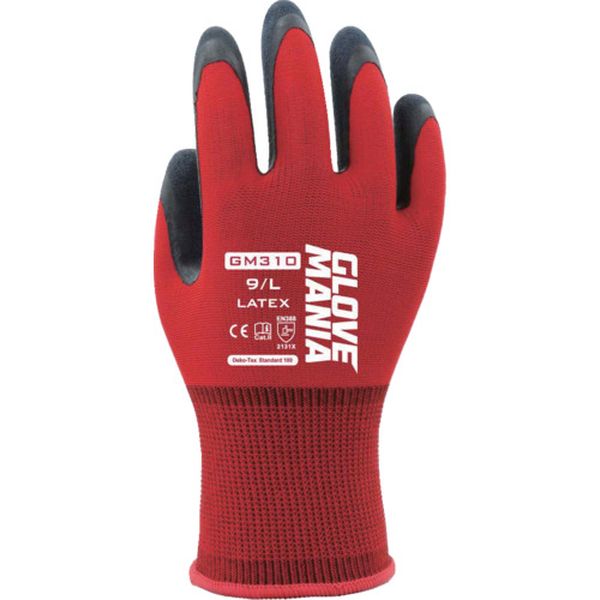 GM310RL 681-0411  GM310 グローブマニア ラテックス レッド Lサイズ