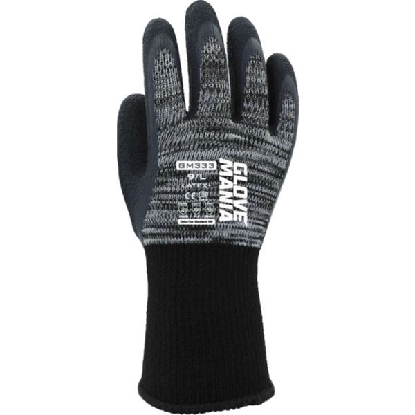 GM333BKL  GM333 グローブマニア ラテックス・ニトリル ブラック Lサイズ