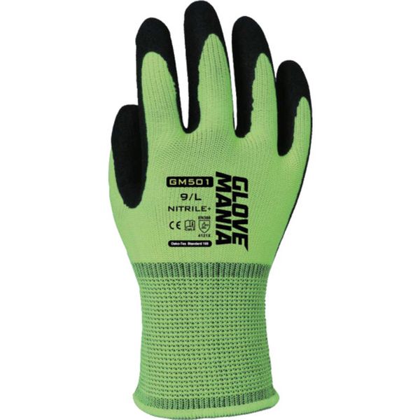 GM501YXL  GM501 グローブマニア ニトリル・水性PU イエロー XLサイズ