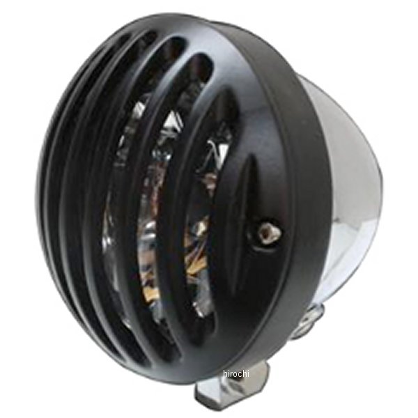 4.5インチバードゲージヘッドライト&ライトステーキット タイプF グラストラッカー メッキ/黒