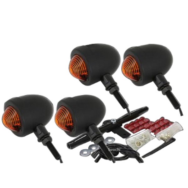 スモールブレットウィンカー キット ステーカラー:ブラック グラストラッカー 黒