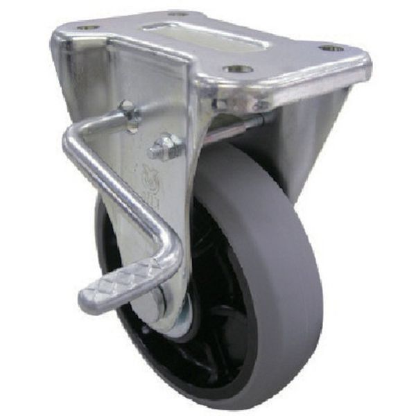 GUKB100L  産業用キャスター左S付固定車 100径ナイロンホイルウレタン車輪