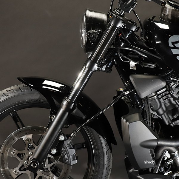 リブドソニックアーチフロントフェンダー RH975 ナイトスター 黒塗装品