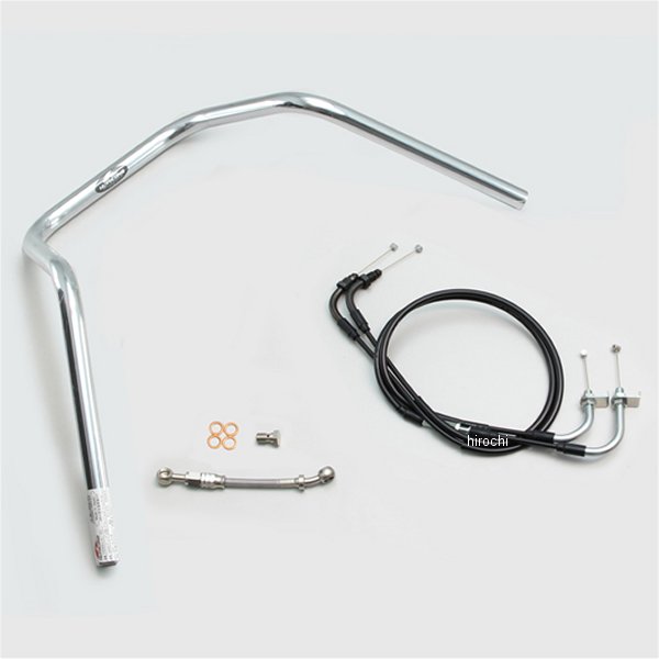 200 アップ3型 プルバック ハンドルセット ダックス125 クロームメッキ