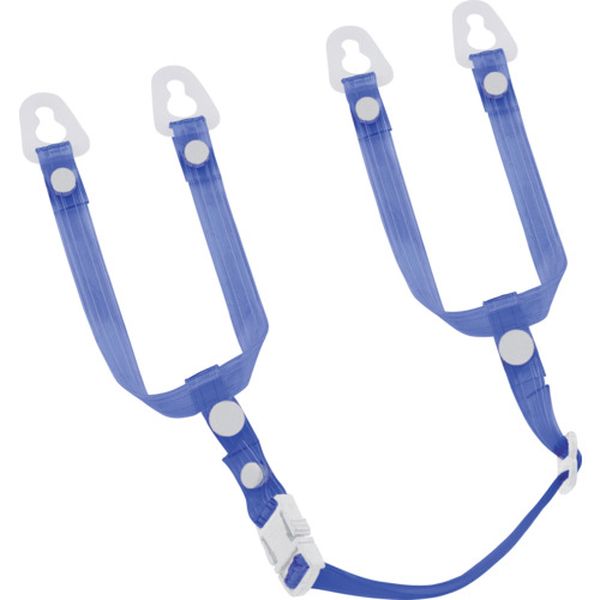 696-9811  ヘルメット あご耳紐セット ビニール クリアブルー