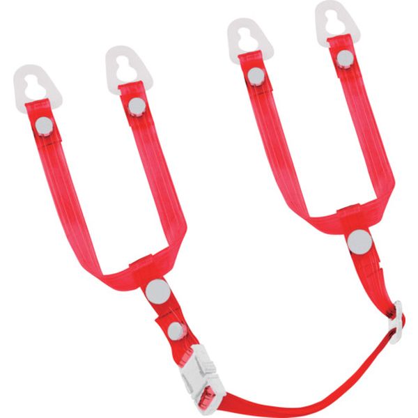 696-9833  ヘルメット あご耳紐セット ビニール クリアレッド