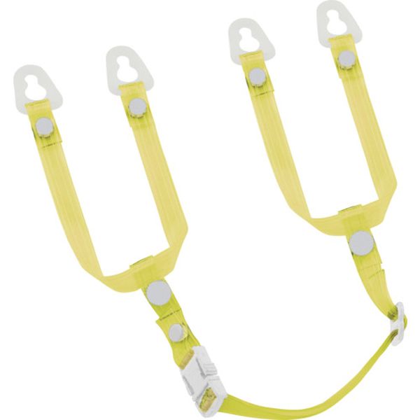 697-1338  ヘルメット あご耳紐セット ビニール クリアイエロー