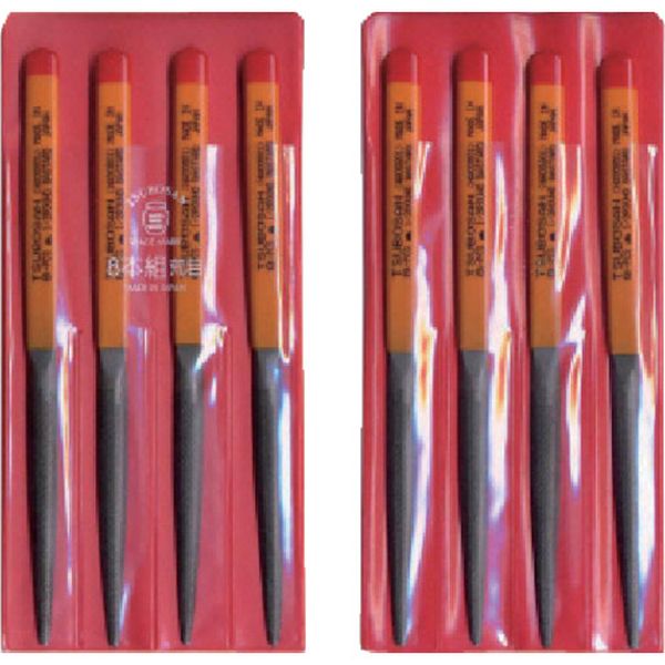 組ヤスリ　８本組　半丸　荒目