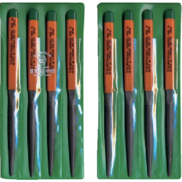 組ヤスリ　８本組　半丸　中目