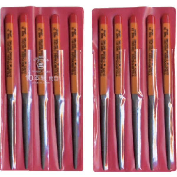 組ヤスリ　１０本組　半丸　荒目