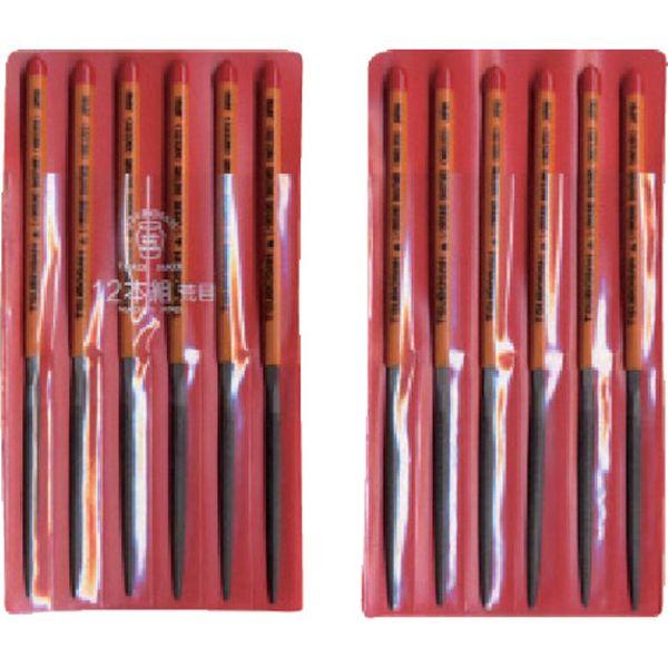 組ヤスリ　１２本組　半丸　荒目