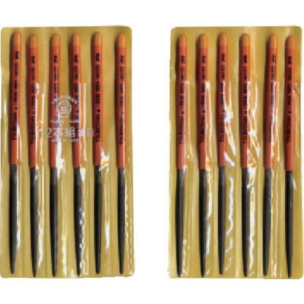 組ヤスリ　１２本組　半丸　細目