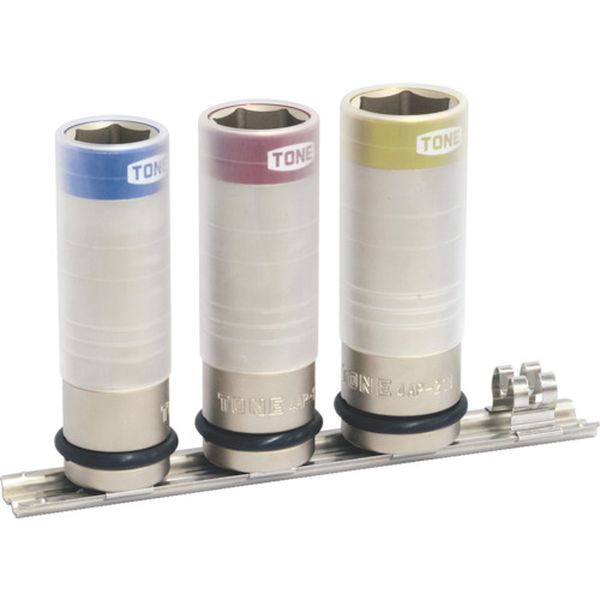 プロトテクター付きインパクト用薄型ホイルナットソケットセット