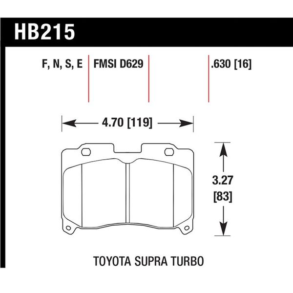 93-98 Toyota Supra TT HT-10 Race Front Brake Pads