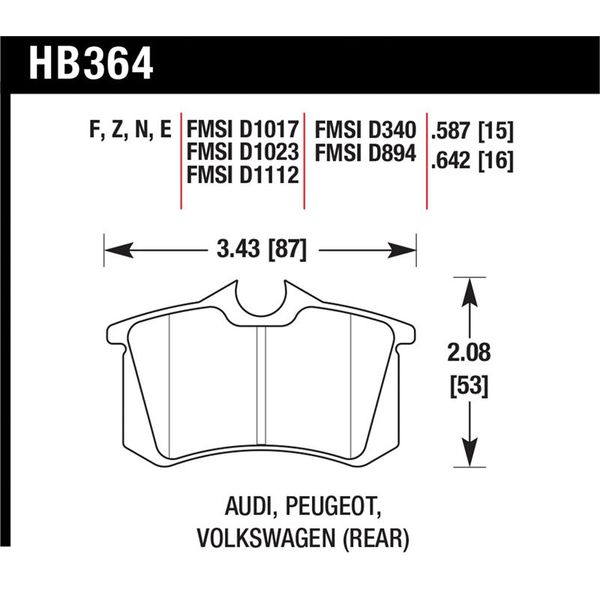 89-92 VW Golf GTi / GLS Turbo/ GLX ( VR6) / 1.8 Turbo / VR6 / 00-06 Audi TT HPS Street Rear Bra