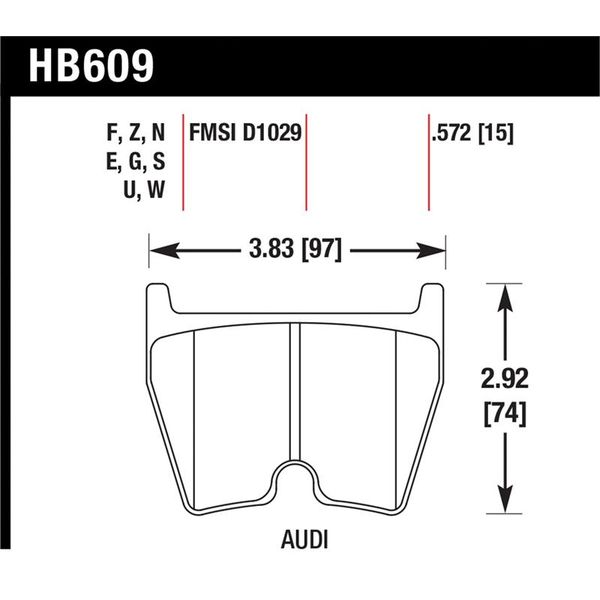 08-11 Audi R8/07-08 RS4/03-04 RS6 / 02-03 VW Phaeton DTC-60 Front Race Brake Pads
