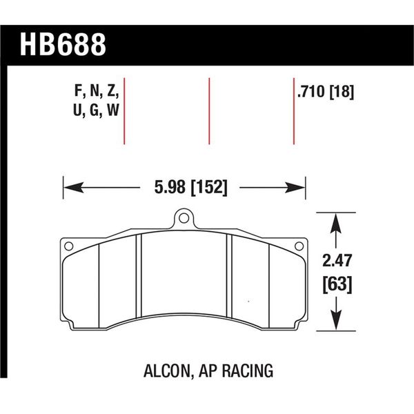 Alcon / AP Racing / Baer HPS Brake Pads