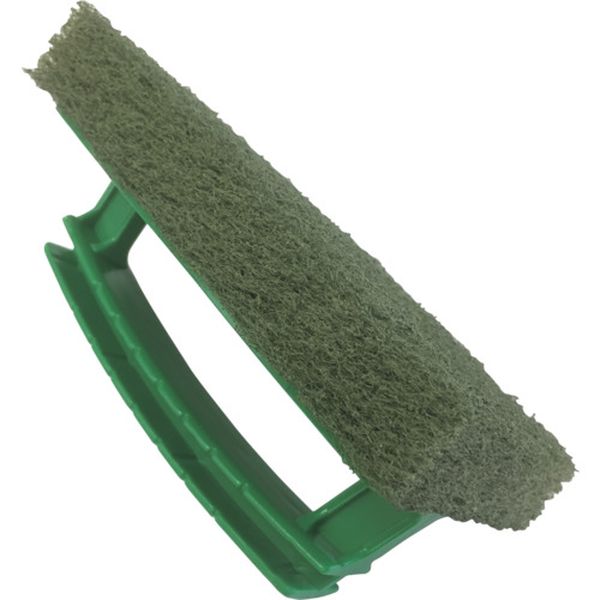 HBRUSHGRE 303-5701  たわし ハンドブラシ(一体型タイプ) 緑パッド 95×150mm