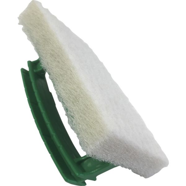 HBRUSHWHI 303-5719  たわし ハンドブラシ(一体型タイプ) 白パッド 95×150mm