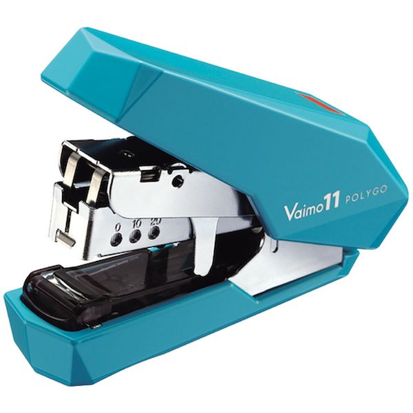 ホッチキス バイモ11 ポリゴ HD-11SFLK/B ブルー 40枚とじ