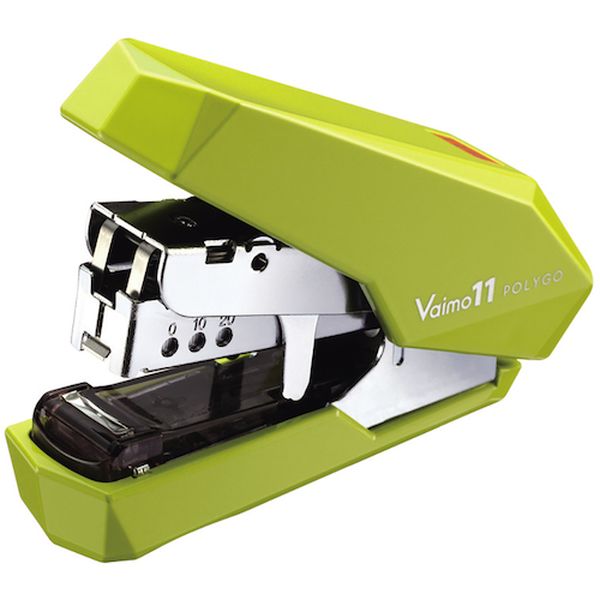 229-3175 ホッチキス バイモ11 ポリゴ HD-11SFLK/LG ライトグリーン 40枚とじ