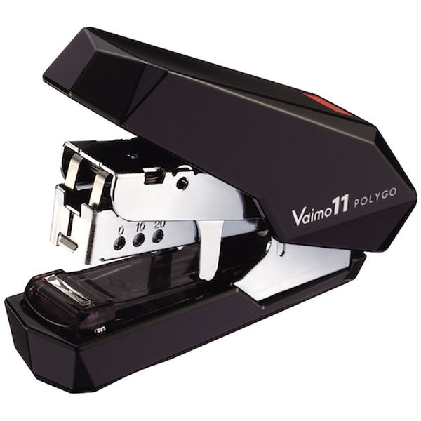 ホッチキス バイモ11 ポリゴ HD-11SFLK/K ブラック 40枚とじ