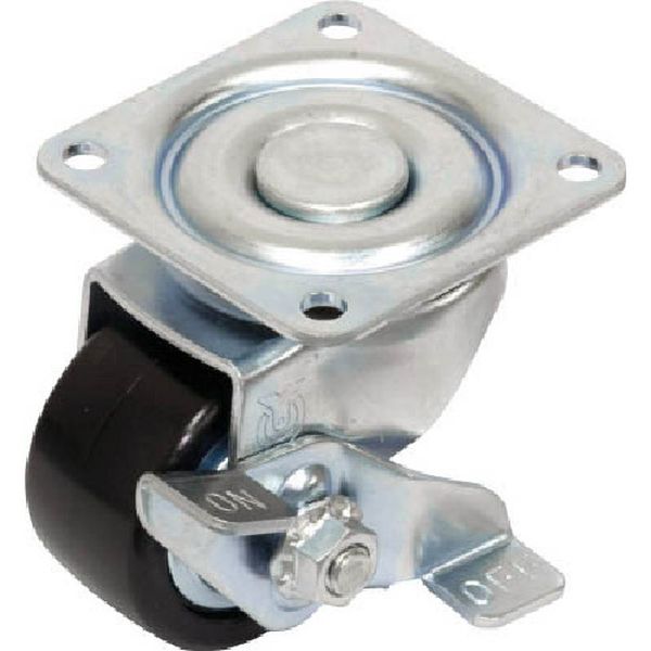 重量用キャスター　自在車ストッパー付　６５径　強化ナイロン車輪