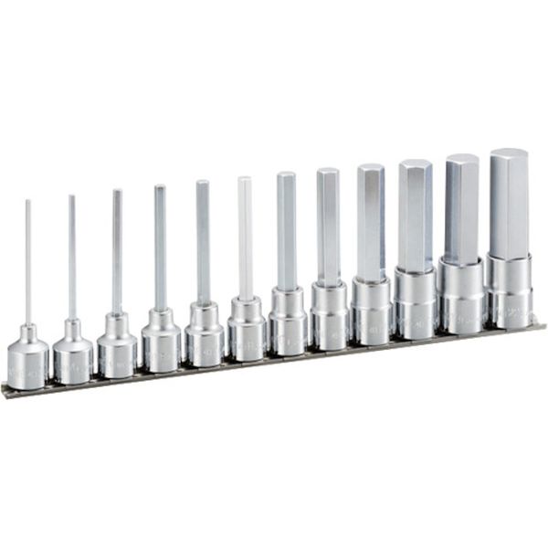 ロングヘキサゴンソケットセット(ホルダー付) 12pcs