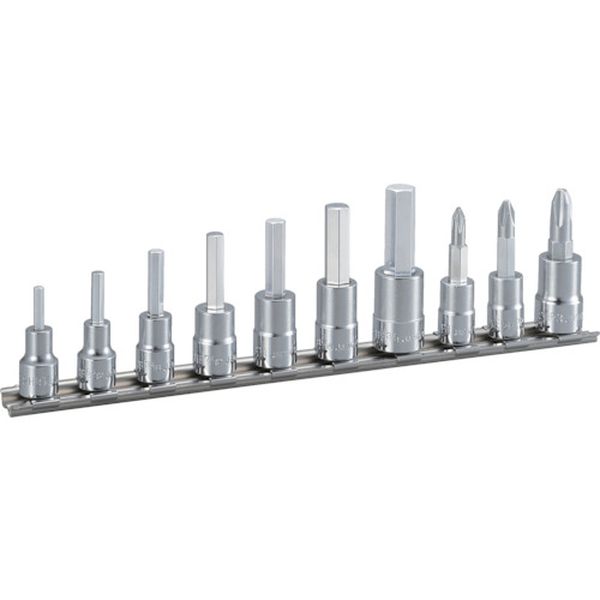 ヘキサゴンソケットセット(ホルダー付)インチサイズ 10pcs