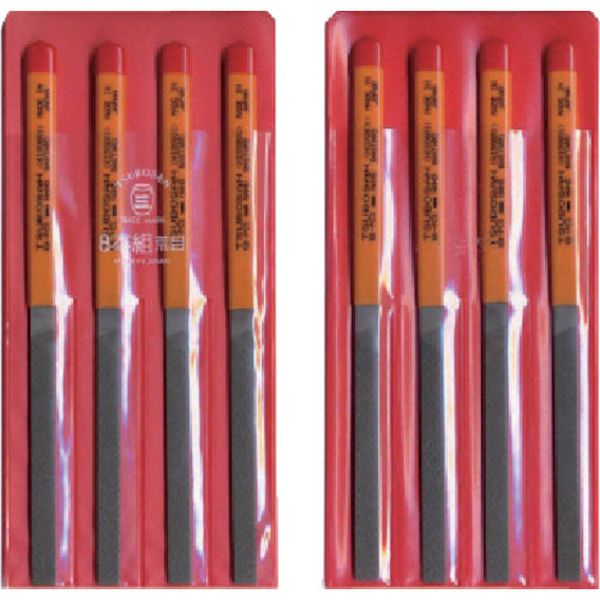 組ヤスリ　８本組　平　荒目