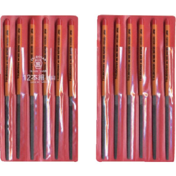 組ヤスリ　１２本組　平　荒目