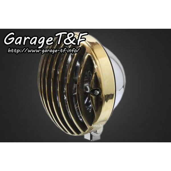 5.75インチバードゲージヘッドライト メッキ/真鍮