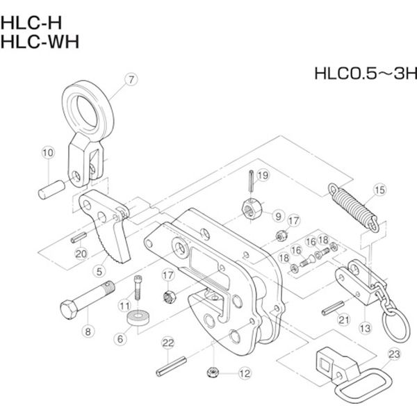 HLT0.5H 855-0667  横吊クランプ(HLC-H)用カムセット