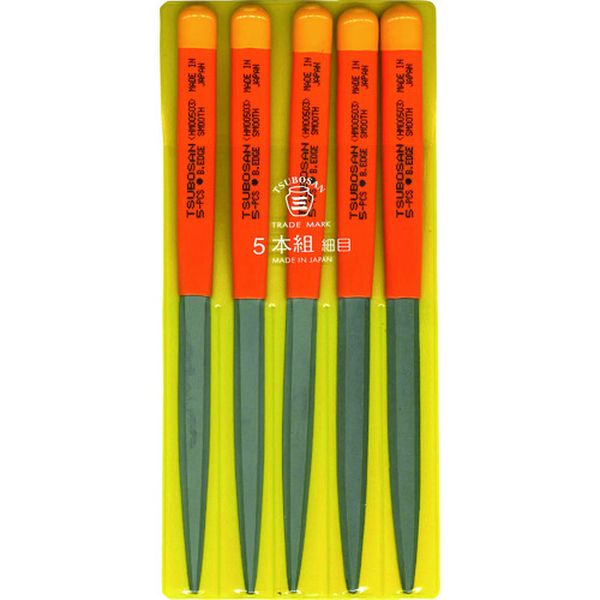 HM00503 852-8205  組ヤスリ 5本組 腹丸 細目