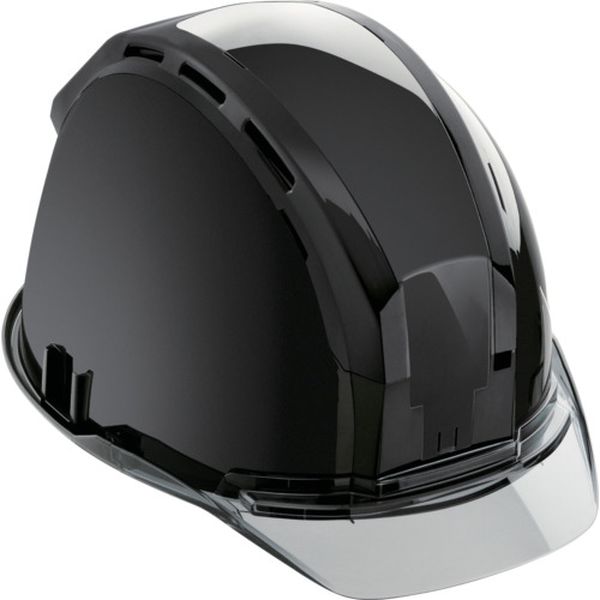 ヘルメット セフメット(セフ取付溝付ヘルメット) ブラック スモーク