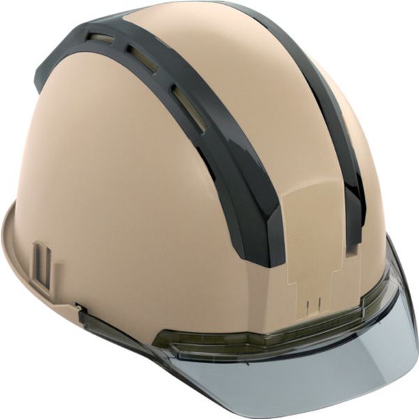 ヘルメット セフメット(セフ取付溝付ヘルメット) アースブラウン スモーク