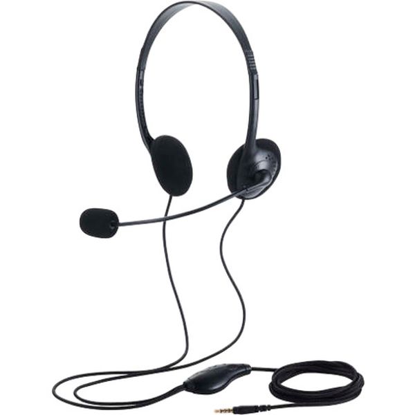 HSHP14SUBK 685-0759 有線ヘッドセット 両耳オーバーヘッド 小型 USB-A 1.8m ブラック