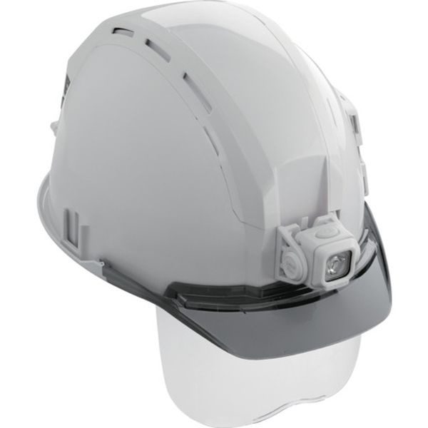 ヘルメット セフメット(セフ取付溝付ヘルメット) ベーシックセット ED ホワイト シールド付