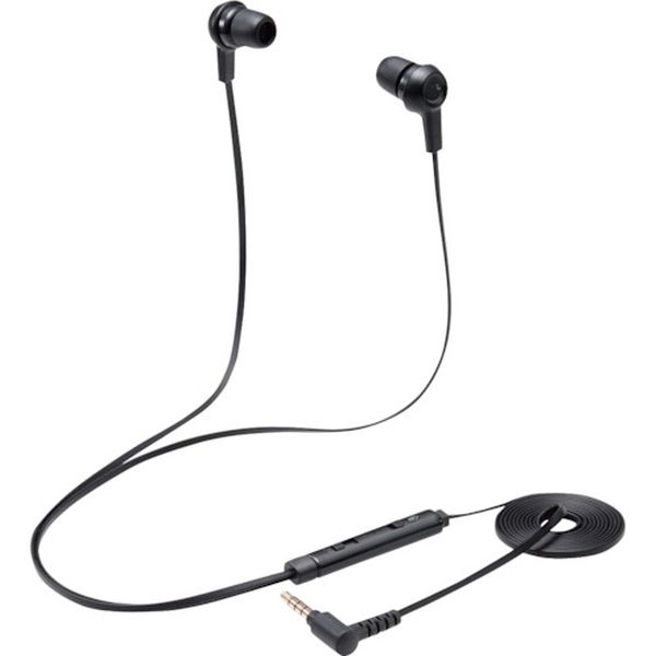 HSEP17TBK インナーイヤー型ヘッドセット カナル ミュートスイッチ付 両耳 4極3.5mm ブラック