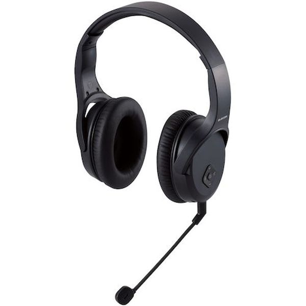 HSHPW01BK 無線ヘッドセット 2.4GHzワイヤレス オーバーヘッド型 マイクアーム付き 両耳 ブラック