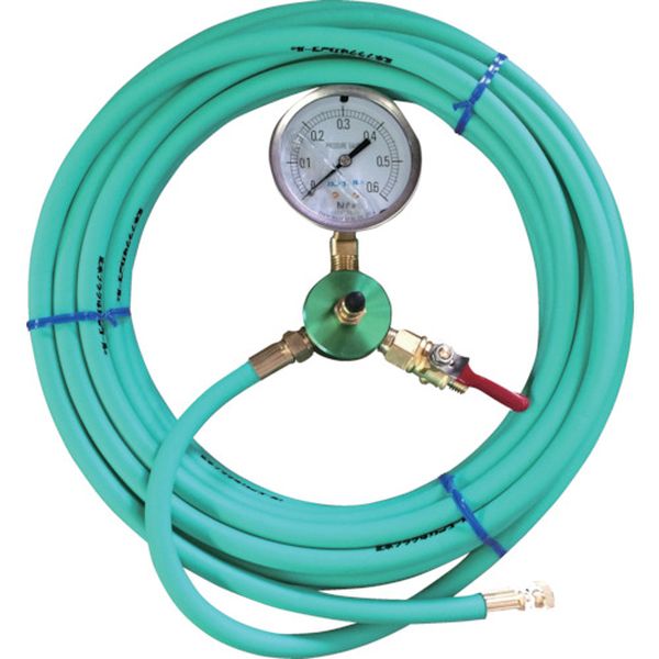 カンツール　エアホース１０ｍ　圧力計付