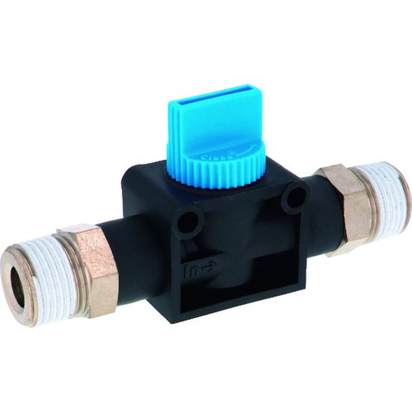 HV03032 147-7016  ハンドバルブ ニップル2方弁チューブR3/8出力R3/8