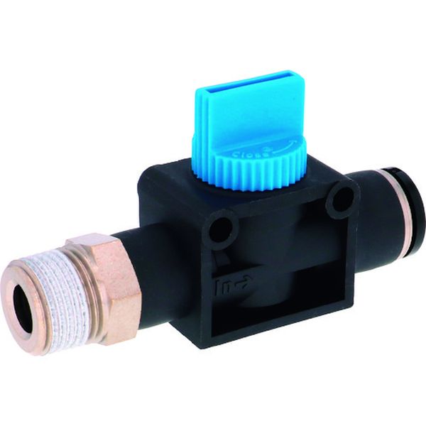 HV0310 123-7638  ハンドバルブ ストレートB3方弁チューブR3/8出力10