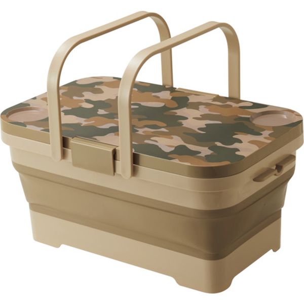 I582K 388-0325  折りたたみバスケット＆テーブルMILARGOカーキ