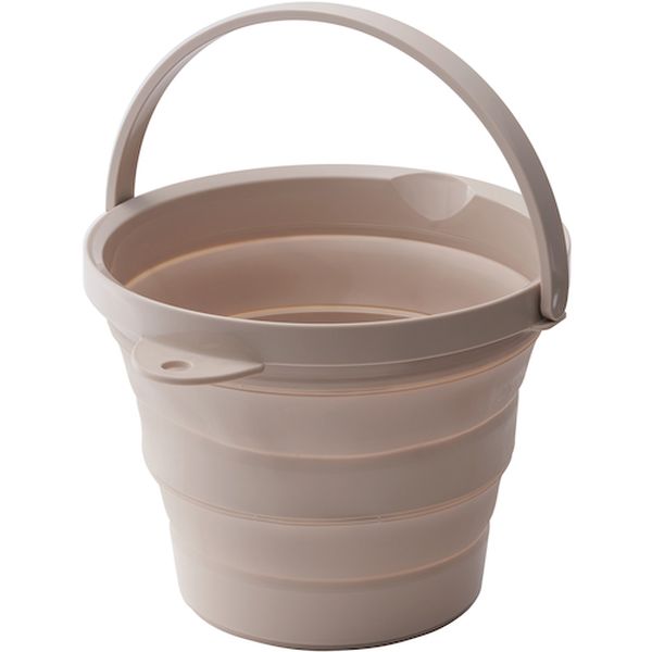 478-4304  ソフトバケツ8型 ベージュ