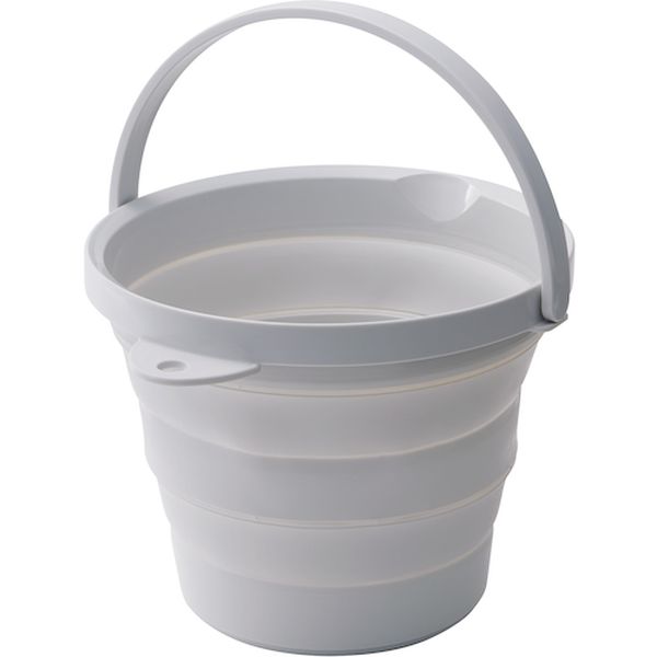 478-4303  ソフトバケツ8型 グレー