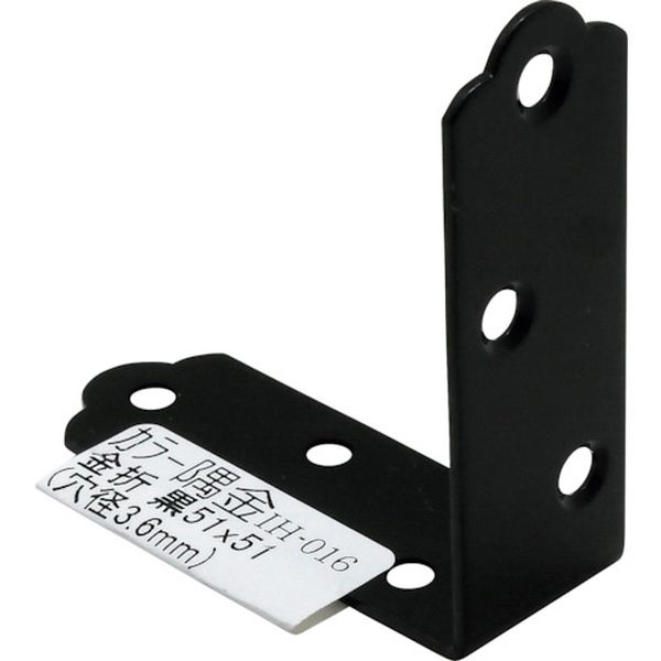 IH016 334-4573  カラー隅金 金折 黒  51X51